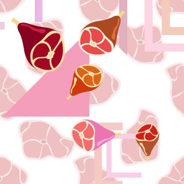 Bütün ayak, taze et. Çiftlik dükkanı konsepti için görüntü. Vektör arkaplanı.