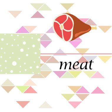 Bütün ayak, taze et. Çiftlik dükkanı konsepti için görüntü. Vektör arkaplanı.