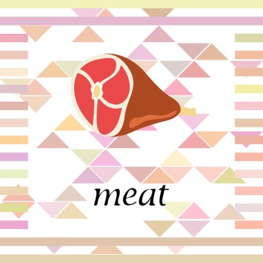 Bütün ayak, taze et. Çiftlik dükkanı konsepti için görüntü. Vektör arkaplanı.