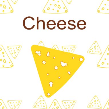 Peynir vektörü, iştah açıcı peynir arka planı, süt ürünü.