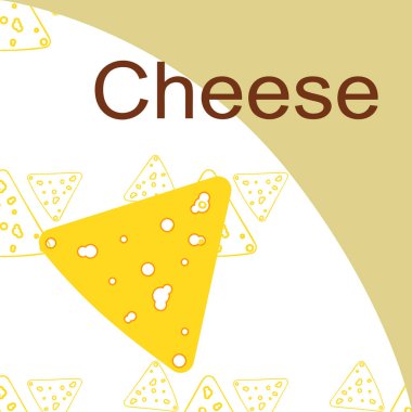 Peynir vektörü, iştah açıcı peynir arka planı, süt ürünü.