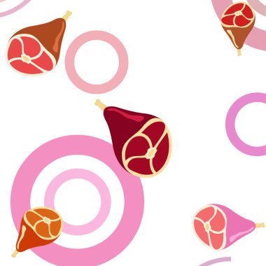 Bütün ayak, taze et. Çiftlik dükkanı konsepti için görüntü. Vektör arkaplanı.