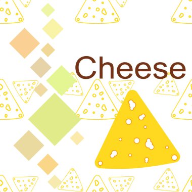 Peynir vektörü, iştah açıcı peynir arka planı, süt ürünü.