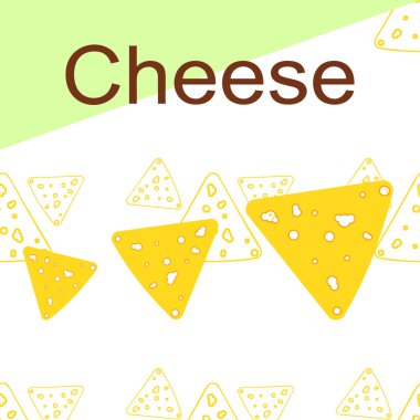 Peynir vektörü, iştah açıcı peynir arka planı, süt ürünü.