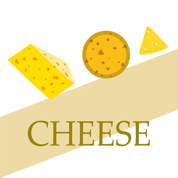 Vector de queso, fondo de queso apetitoso, productos lácteos . — Archivo Imágenes Vectoriales