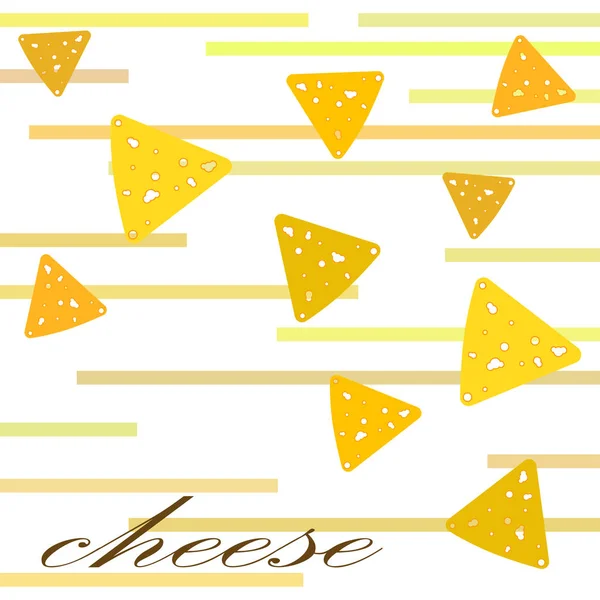 Cheese vector, appetizing cheese background, dairy product. — Stock Vector