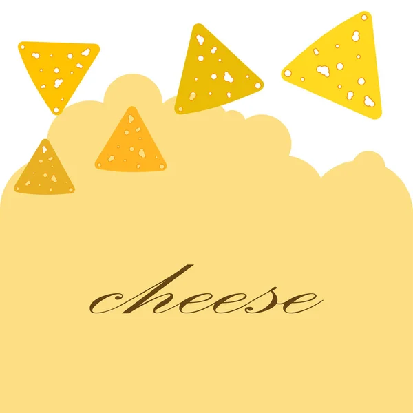 Cheese vector, appetizing cheese background, dairy product. — Stock Vector