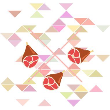 Bütün ayak, taze et. Çiftlik dükkanı konsepti için görüntü. Vektör arkaplanı.