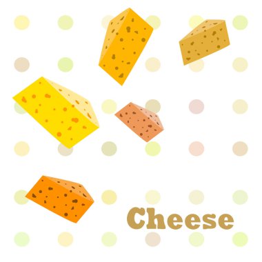 Peynir vektörü, iştah açıcı peynir arka planı, süt ürünü.