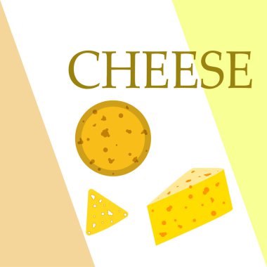 Peynir vektörü, iştah açıcı peynir arka planı, süt ürünü.