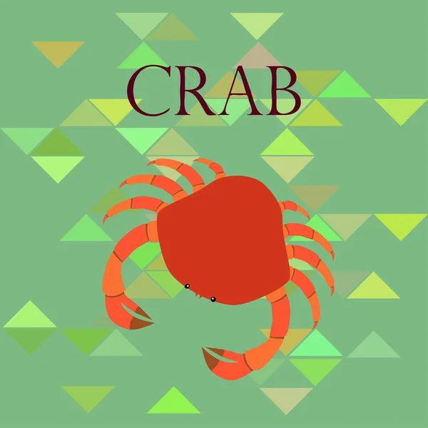 Crabs. Seafood. Vector illustration of a sea animal. — Stock Vector
