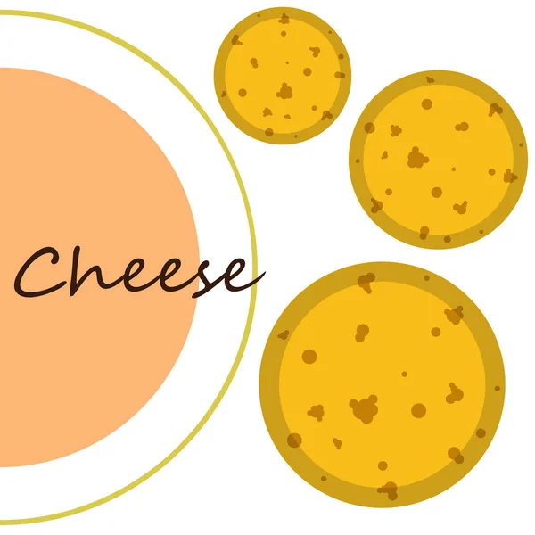 치즈 벡터, 식욕을 돋우는 치즈 배경, 유제품. — 스톡 벡터