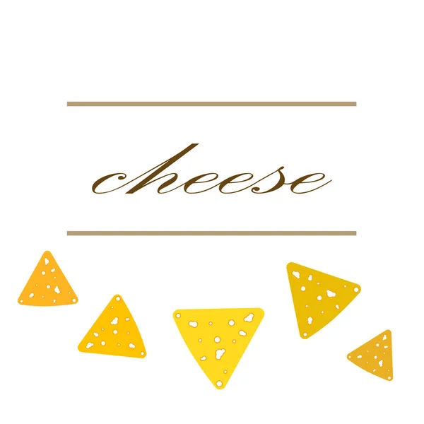 Vector de queso, fondo de queso apetitoso, productos lácteos . — Vector de stock