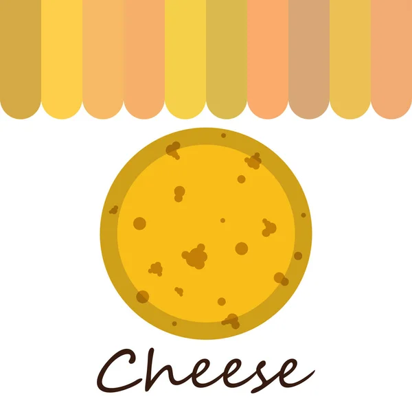 Vector de queso, fondo de queso apetitoso, productos lácteos . — Archivo Imágenes Vectoriales