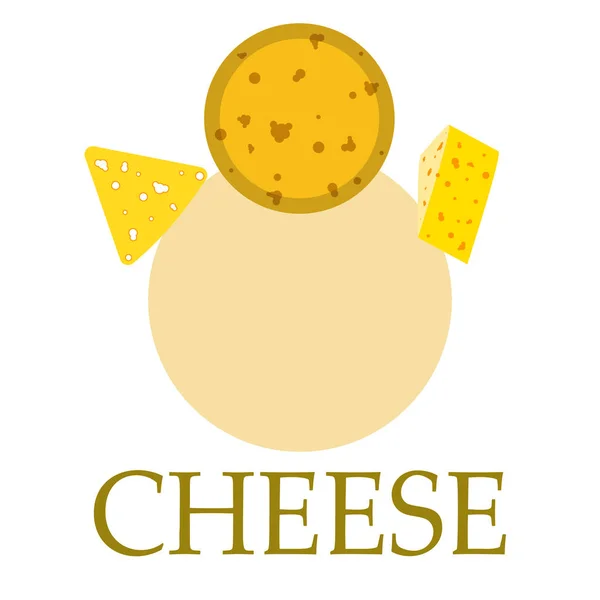 Vector de queso, fondo de queso apetitoso, productos lácteos . — Archivo Imágenes Vectoriales