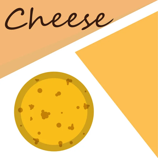 Sajt vektor, étvágygerjesztő sajt háttér, tejtermék. — Stock Vector