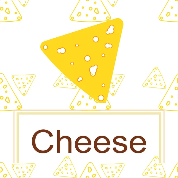 Vector de queso, fondo de queso apetitoso, productos lácteos . — Archivo Imágenes Vectoriales