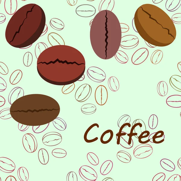 Coffee grains. Drinks menu for restaurant, vector background. — Stock Vector