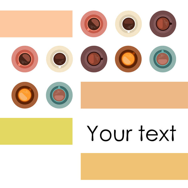 Cup of Fresh Coffee. Vector Illustration. Decorative Design for Cafeteria, Banners, Cards.