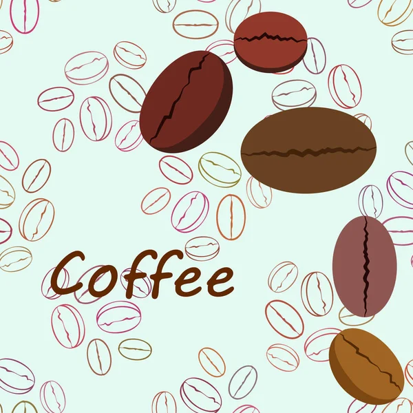 Kaffekorn. Drycker meny för restaurang, vektor bakgrund. — Stock vektor