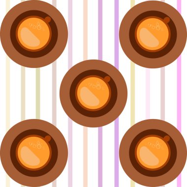 Bir fincan taze kahve. Vektör İllüstrasyonu. Kafeterya, Pankart ve Kartlar için Dekoratif Tasarım.