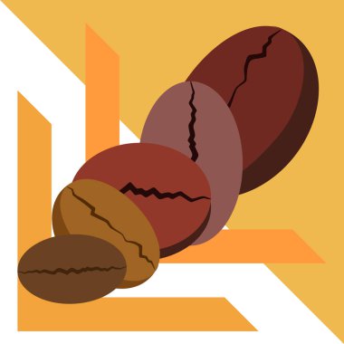 Kahve taneleri. Restoran için içecek menüsü, vektör arkaplanı.