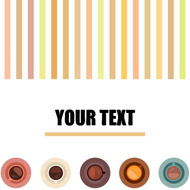 Bir fincan taze kahve. Vektör İllüstrasyonu. Kafeterya, Pankart ve Kartlar için Dekoratif Tasarım.