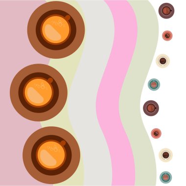 Bir fincan taze kahve. Vektör İllüstrasyonu. Kafeterya, Pankart ve Kartlar için Dekoratif Tasarım.