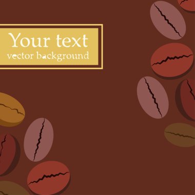 Kahve taneleri. Restoran için içecek menüsü, vektör arkaplanı.