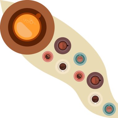 Bir fincan taze kahve. Vektör İllüstrasyonu. Kafeterya, Pankart ve Kartlar için Dekoratif Tasarım.