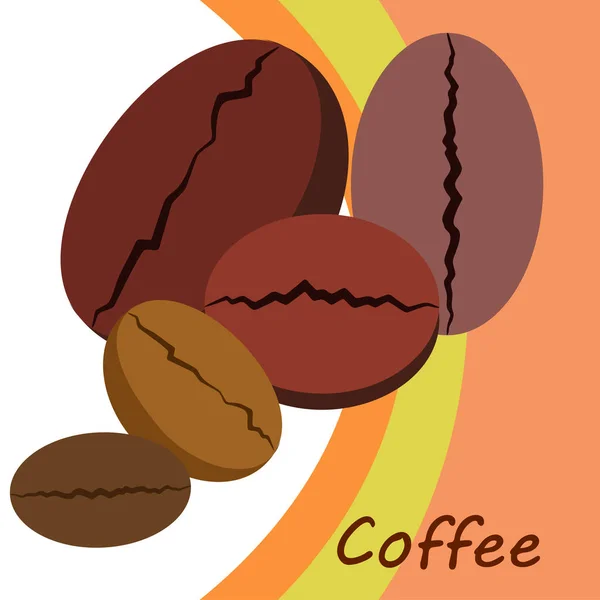 Coffee grains. Drinks menu for restaurant, vector background. — Stock Vector