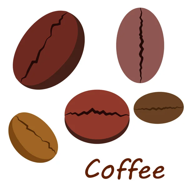 Kávová zrnka. Nápojové menu pro restauraci, vektorové zázemí. — Stockový vektor