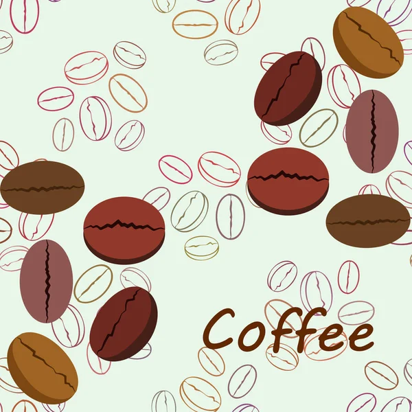 Coffee grains. Drinks menu for restaurant, vector background. — Stock Vector