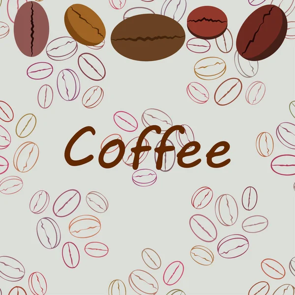 Kaffekorn. Drycker meny för restaurang, vektor bakgrund. — Stock vektor
