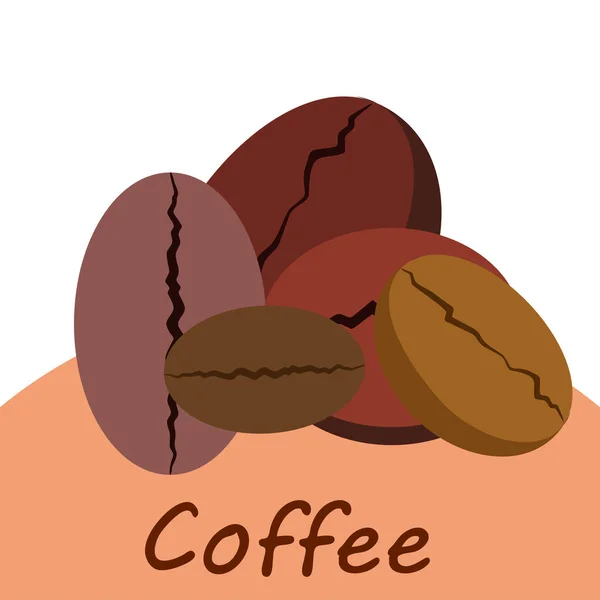 Des grains de café. Menu boissons pour restaurant, fond vectoriel. — Image vectorielle