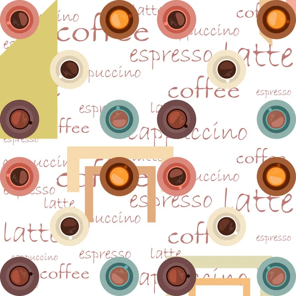 Tasse frischen Kaffee vorhanden. Vektorillustration. Dekoratives Design für Cafeteria, Banner, Karten. — Stockvektor