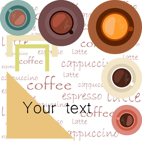 Chávena de café fresco. Ilustração vetorial. Design decorativo para cafetaria, Banners, Cartões. — Vetor de Stock