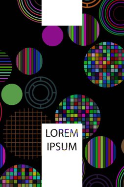 Yaratıcı geometrik duvar kağıdı. Moda dairesi bileşimi şekillendirir. Eps10 vektörü