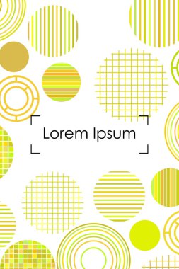 Metin için yeri olan kusursuz vektör geometrik arkaplan. Broşür, davetiye, tebrik kartı, poster tasarımı için soyut yaratıcı konsept. Üst üste binen çoklu renk desenini çember çiz.