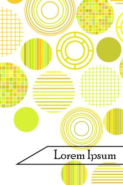 Metin için yeri olan kusursuz vektör geometrik arkaplan. Broşür, davetiye, tebrik kartı, poster tasarımı için soyut yaratıcı konsept. Üst üste binen çoklu renk desenini çember çiz.