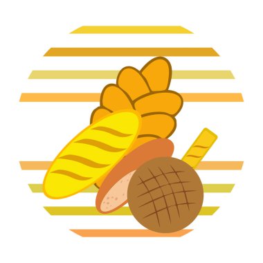 Fırın ürün gıda toplama vektör çizim