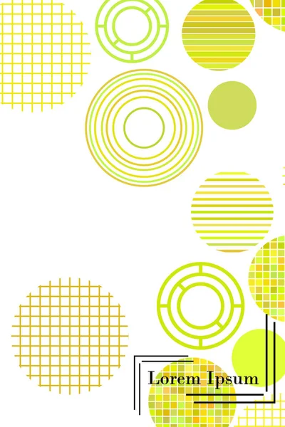 Fondo geométrico vectorial sin fisuras con lugar para el texto. Concepto creativo abstracto para volante, invitación, tarjeta de felicitación, diseño de póster. Círculo multicolor patrón superpuesto . — Vector de stock