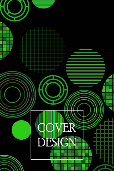 Fondo geométrico vectorial sin fisuras con lugar para el texto. Concepto creativo abstracto para volante, invitación, tarjeta de felicitación, diseño de póster. Círculo multicolor patrón superpuesto . — Vector de stock