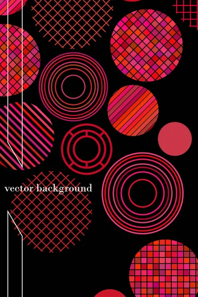 Fond géométrique vectoriel sans couture avec place pour le texte. Concept créatif abstrait pour flyer, invitation, carte de vœux, poster design. Cercle multicolore motif de chevauchement . — Image vectorielle