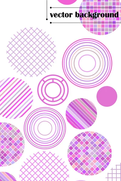 Seamless vector geometric background with place for text. Abstract creative concept for flyer, invitation, greeting card, poster design. Circle multicolor overlapping pattern. — Stock Vector