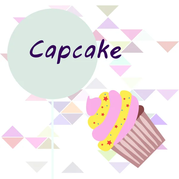 Capcake Backen Sahne Beerensüße Dessert. farbenfrohe Elemente für die Menükollektion von Cafés und Restaurants. Frohe Feiertage — Stockvektor