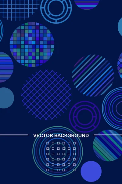 Seamless vector geometric background with place for text. Abstract creative concept for flyer, invitation, greeting card, poster design. Circle multicolor overlapping pattern. — Stock Vector