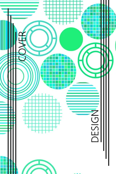 Naadloze vector geometrische achtergrond met plaats voor tekst. Abstract creatief concept voor flyer, uitnodiging, wenskaart, affiche ontwerp. Cirkel meerkleurig overlappend patroon. — Stockvector