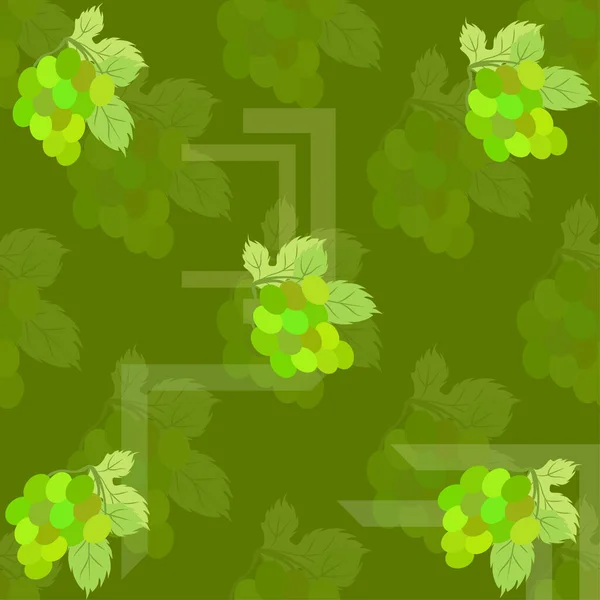 葉とブドウ。設計のためのベクトル要素 — ストックベクタ