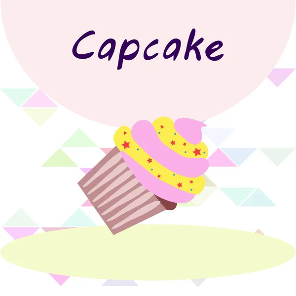 ケーキベーキングクリームベリー甘さデザート。カフェやレストランのメニューコレクションのためのカラフルな要素。メリー・ホリデー — ストックベクタ